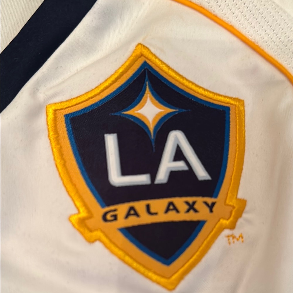 Adidas White and Navy Beckham LA Galaxy Jersey XS - Picture 5 of 7